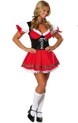 セクシーな赤いオランダビールの女の子仮装衣装のクラブウエアのコルセットのランジェリービスチェ問屋・仕入れ・卸・卸売り