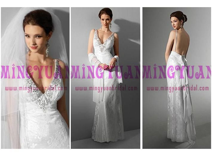 2010 best lace backless bridal