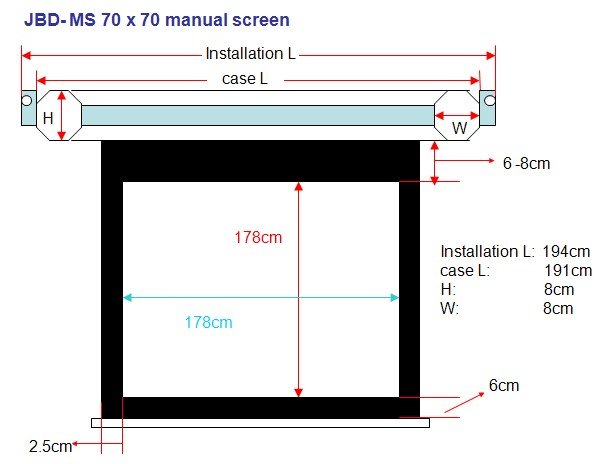 cheapest manual projection screens