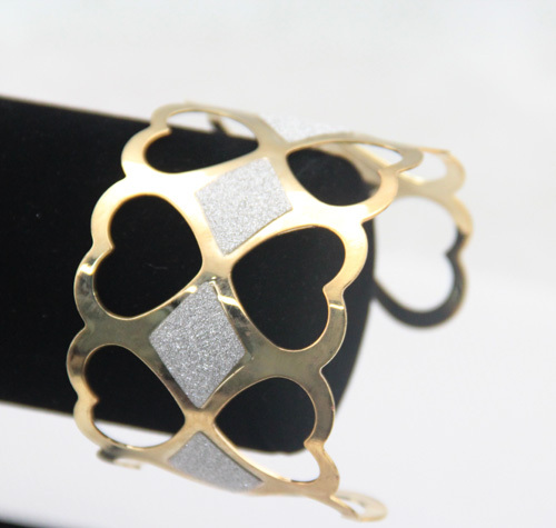 4pcs/lot 2016 Hearts To Hearts Design Women Cuff Bracelets Bangle Open Hollow Alloy Metal Adjustable Bracelets 8413