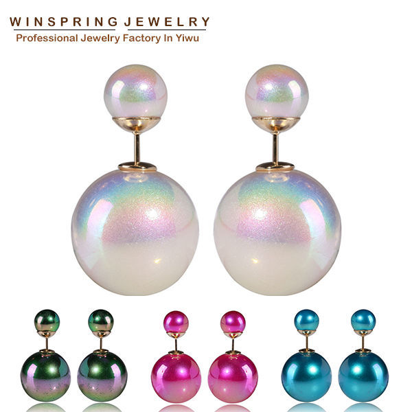 2014 Colorful Pearl Earrings 4Colors Cheap High Qu...