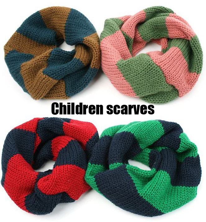 So Cute! Colors Stitching O-ring Knit Woolen Baby ...