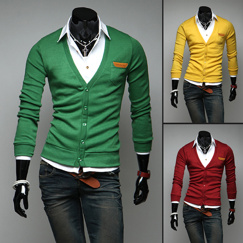 Hot Sale 2015 spring new men\'s cardigan sweater pa...